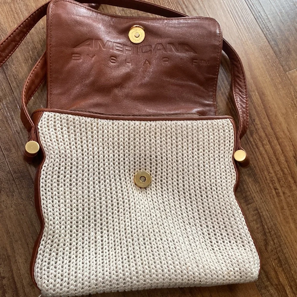 Americana by sharif cream crochet crossbody purse